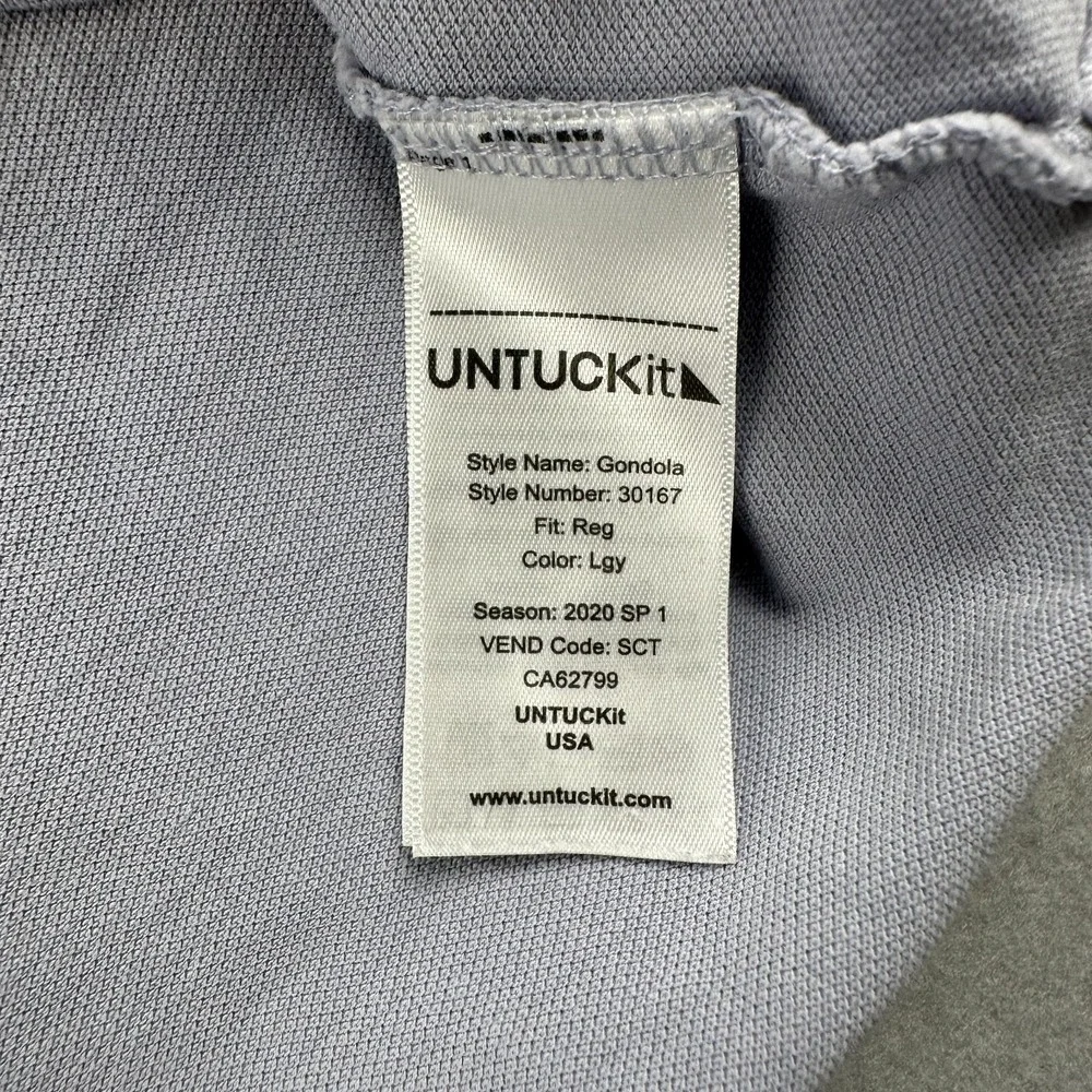 UNTUCKit Gondola Polo Mens XL Lgy Pima Cotton Regular Fit Short Sleeve 30167